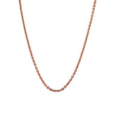 -Fancy Ridged Rose Gold Cable Chain