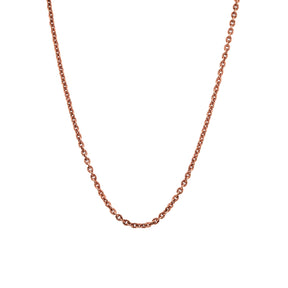 -Fancy Ridged Rose Gold Cable Chain
