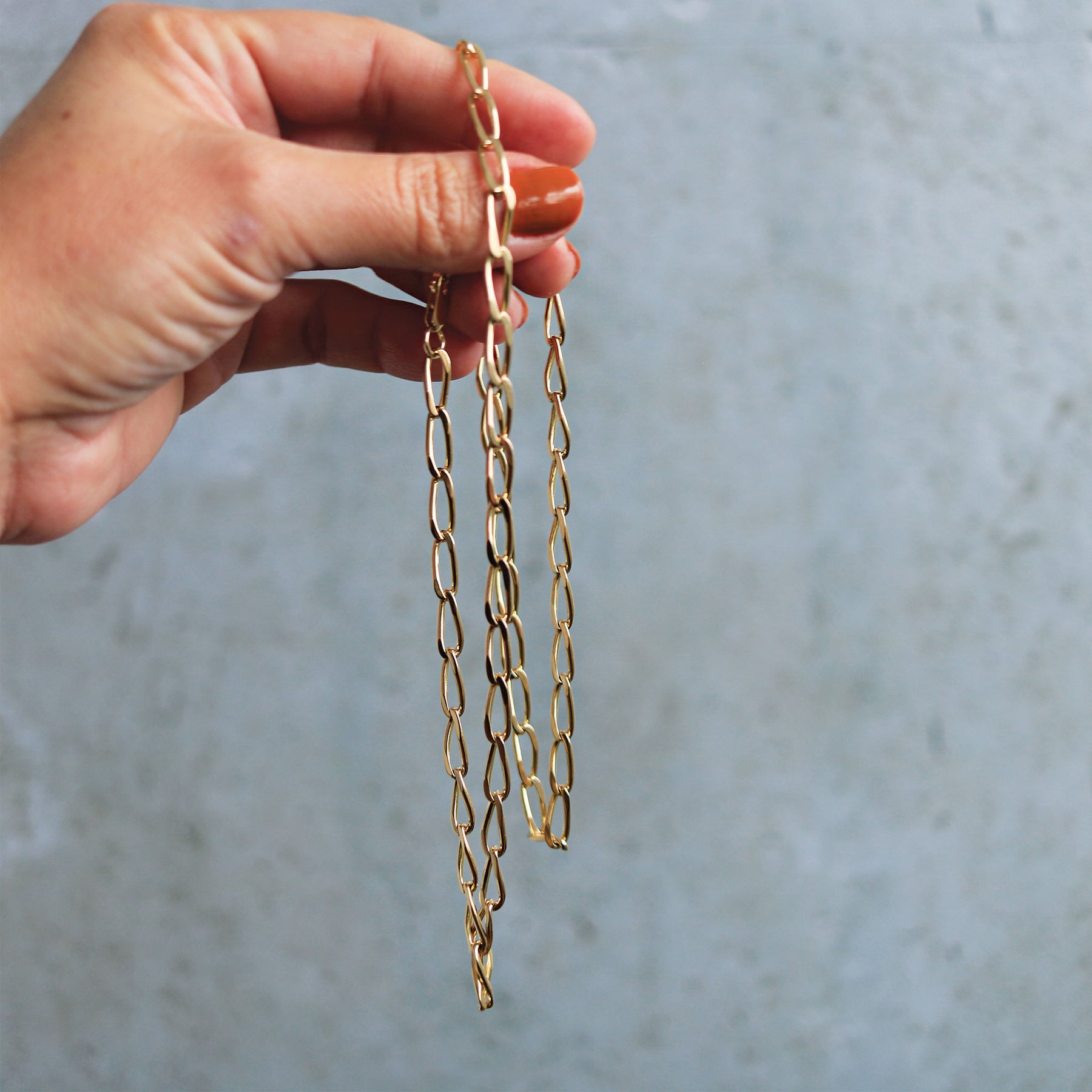 -Yellow Gold Twisted Cable Link Chain