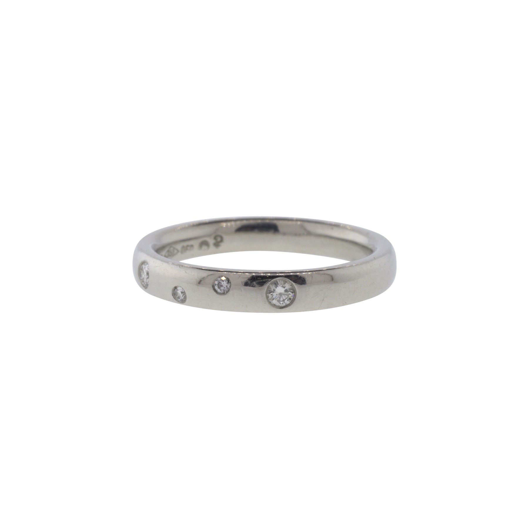 Platinum Four Stone Diamond Band