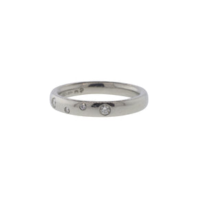 Platinum Four Stone Diamond Band