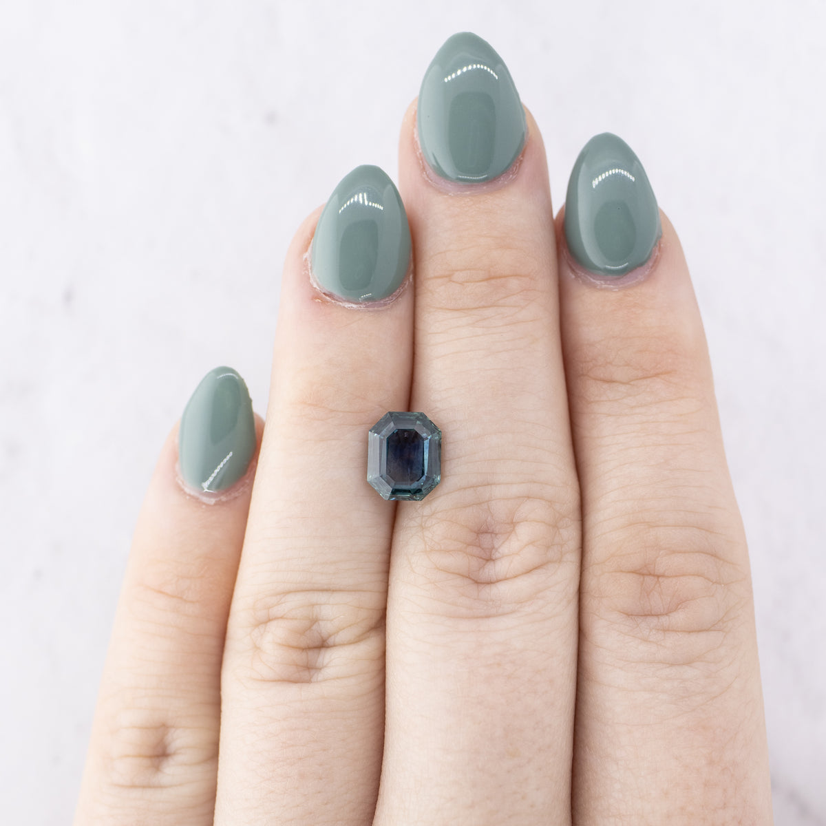-2.71ct Octagonal Teal Montana Sapphire