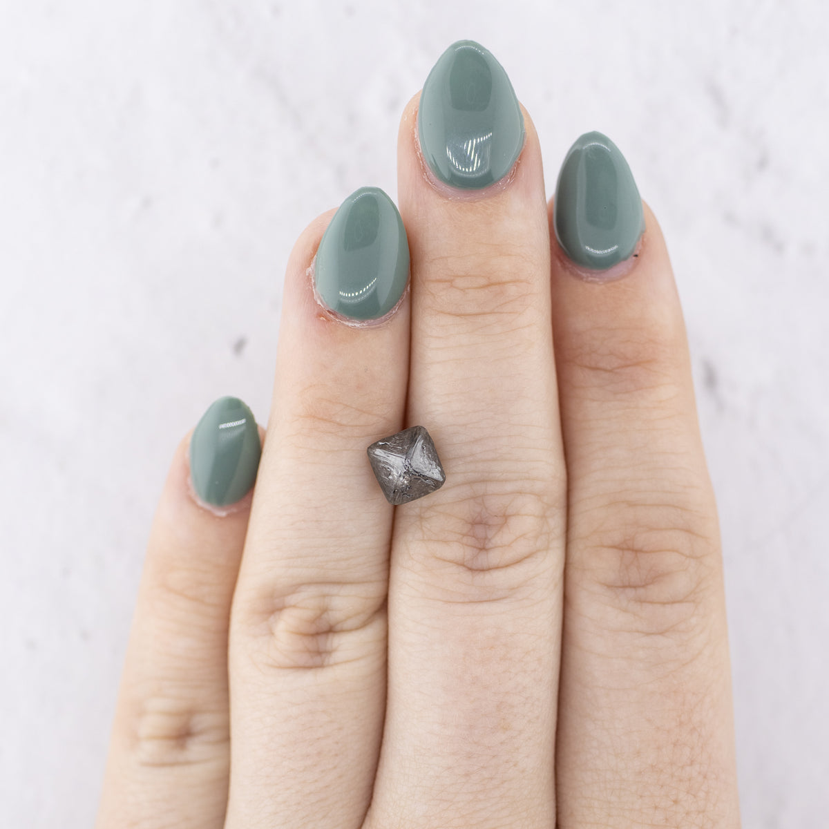 -3.24ct Natural Octahedral Grey Diamond