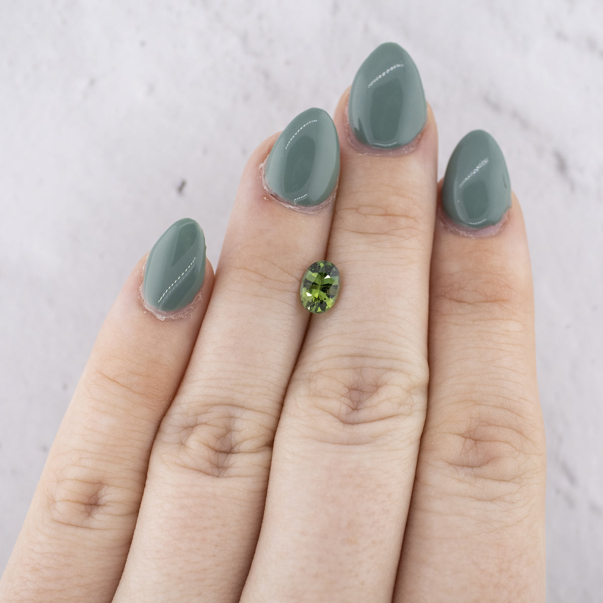 1.03ct Oval Cut Evergreen Sapphire