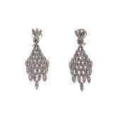 Art Deco Diamond Waterfall Dangle Earrings