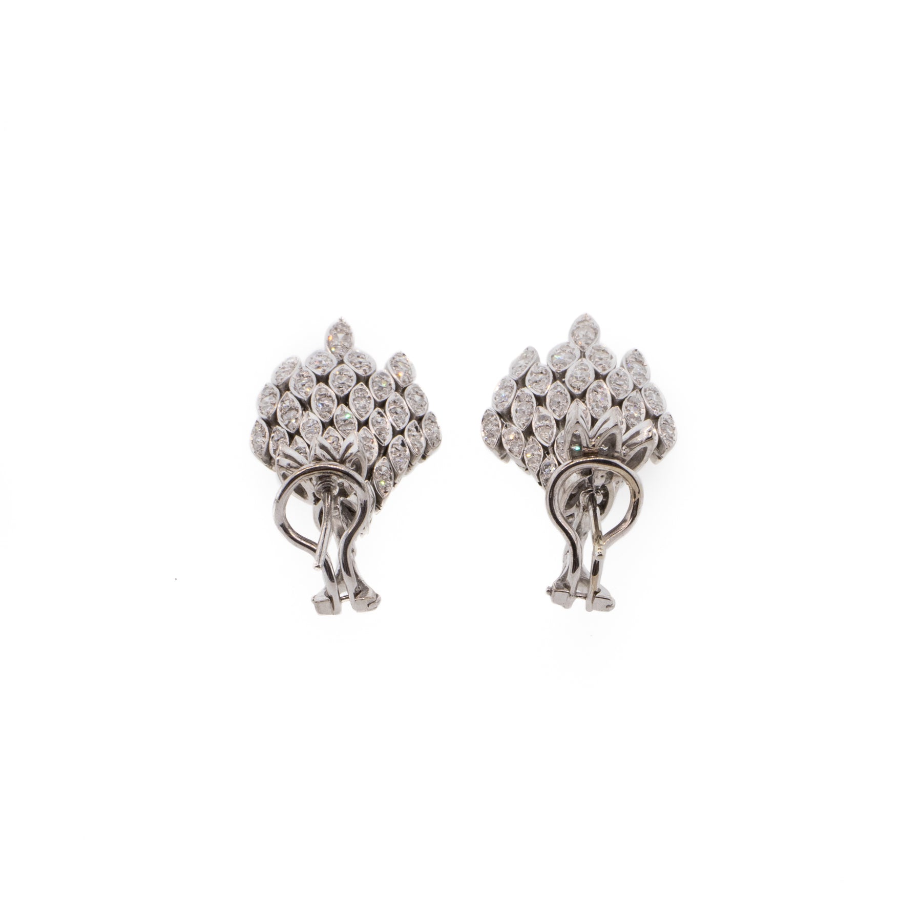 Art Deco Diamond Waterfall Dangle Earrings