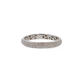 Pave Diamond And Filigree Eternity Band