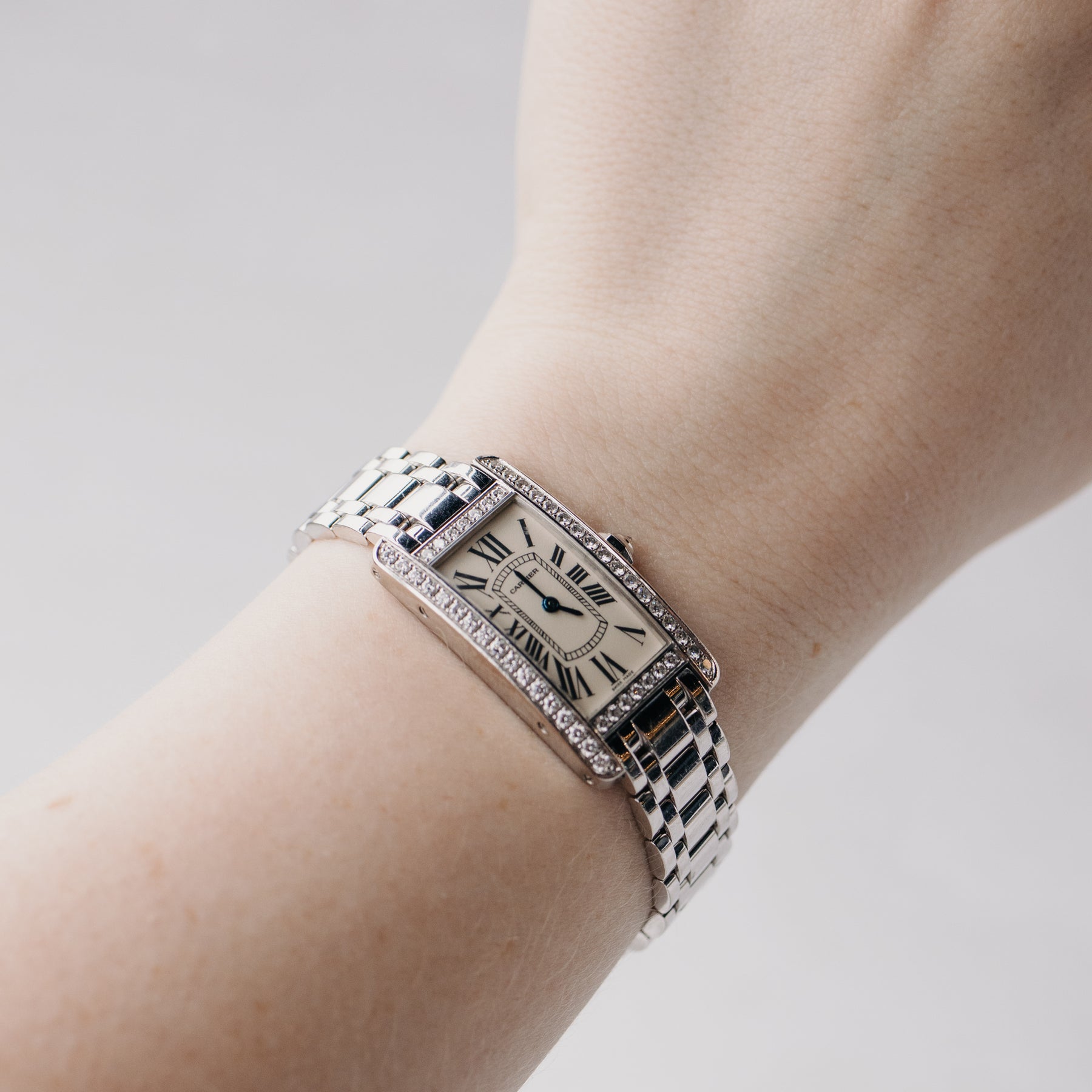 Cartier Diamond Face Tank Américaine Watch