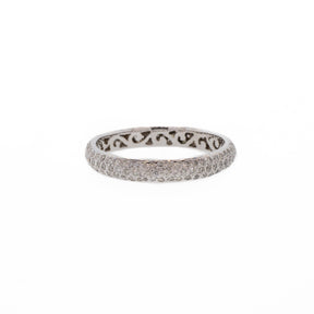 Pave Diamond And Filigree Eternity Band