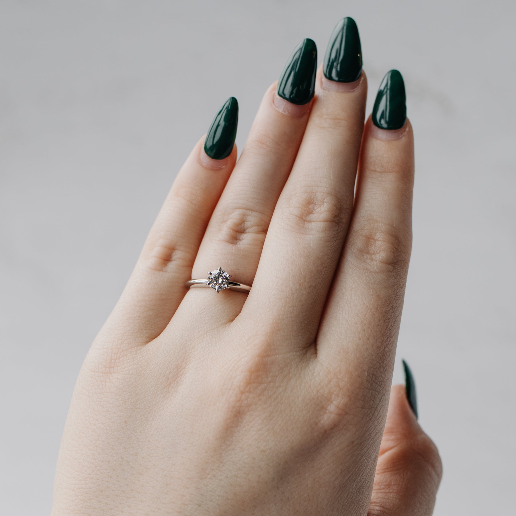 Platinum & Diamond Six-Prong Solitaire Ring