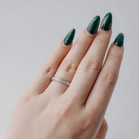 Pave Diamond And Filigree Eternity Band