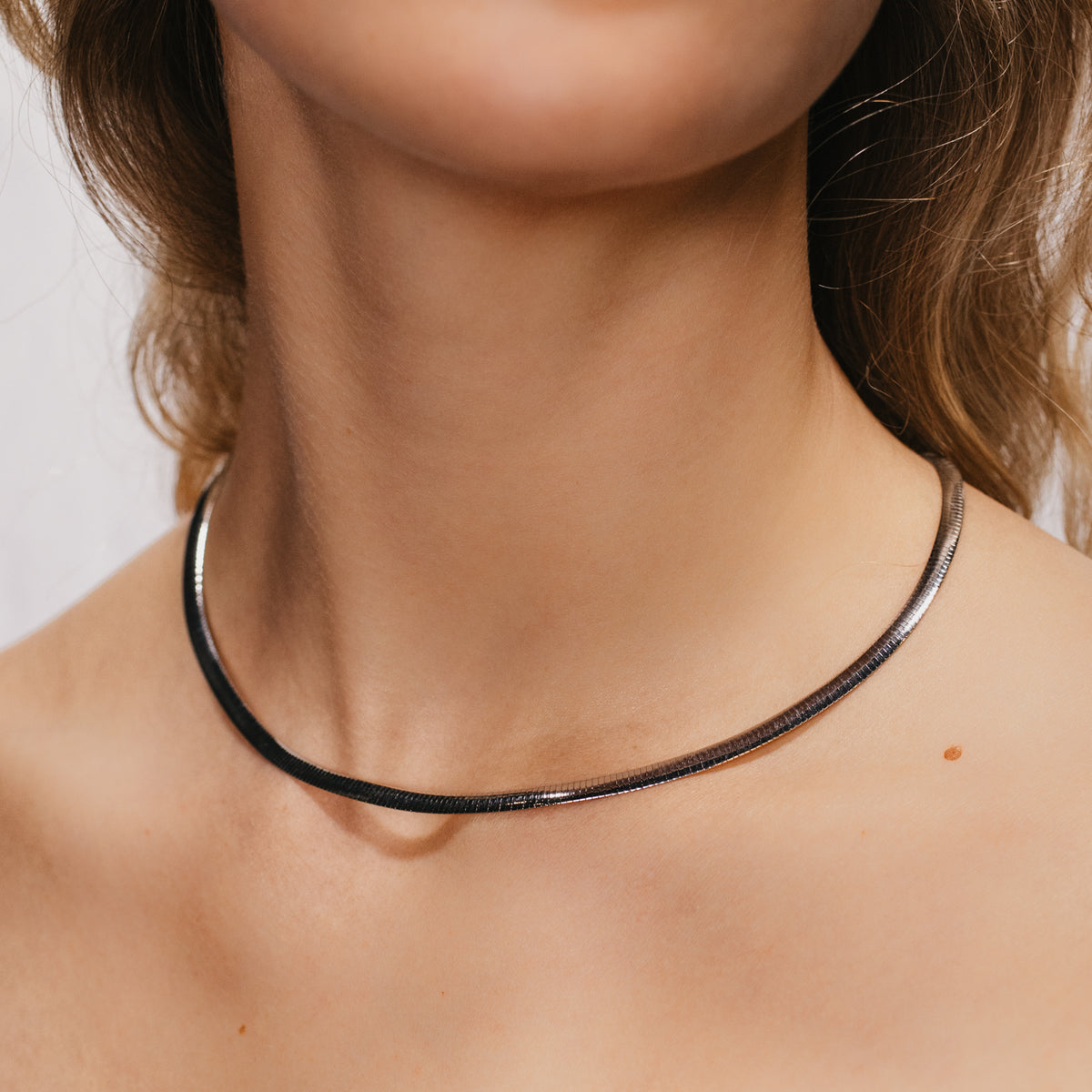 Reversible Omega Chain in 10K Yellow & White Gold