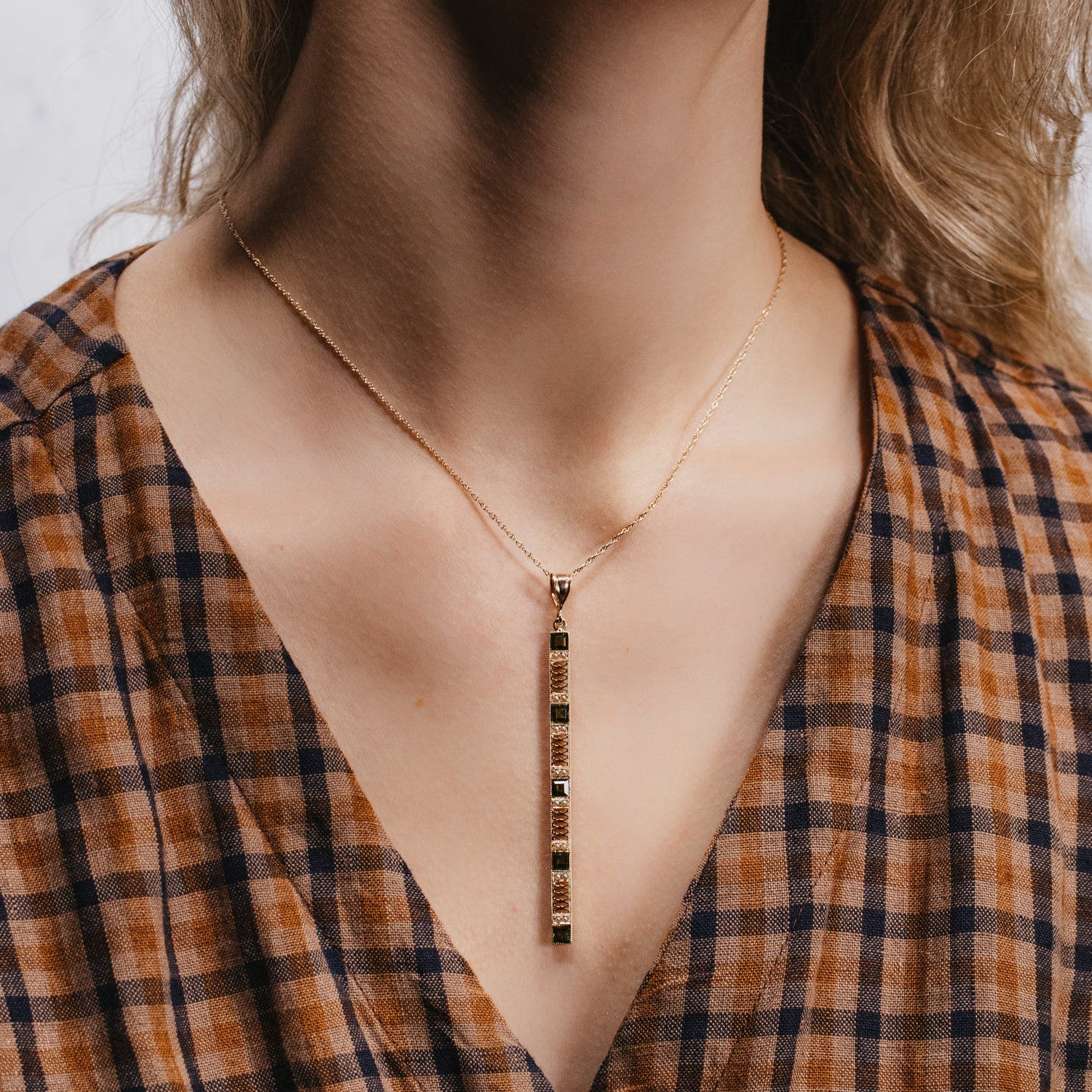 Victorian Tourmaline and Seed Pearl Converted Pendant