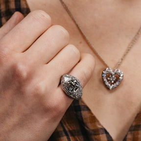 Old European Cut Diamond Antique Platinum Ring