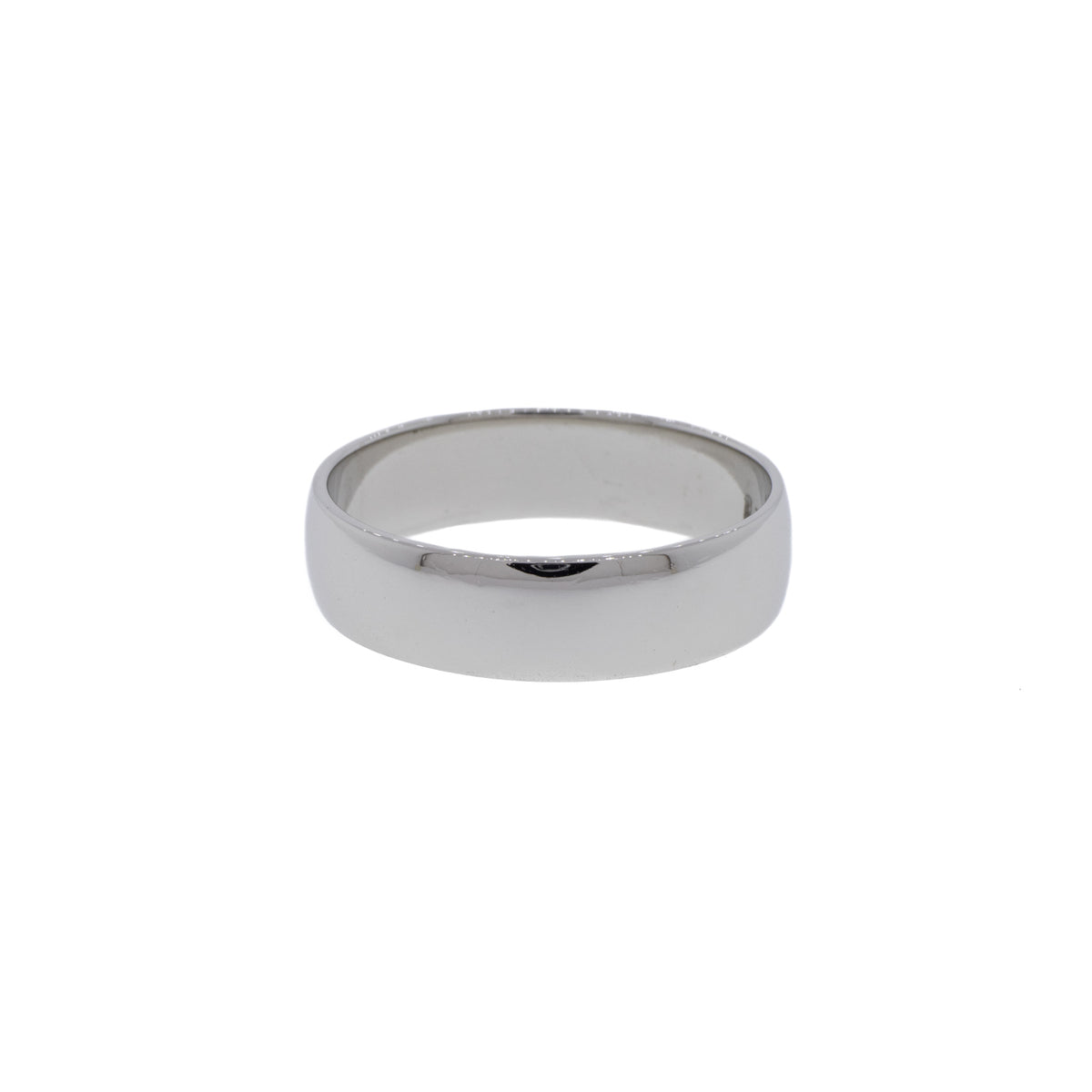Platinum Half Round Band
