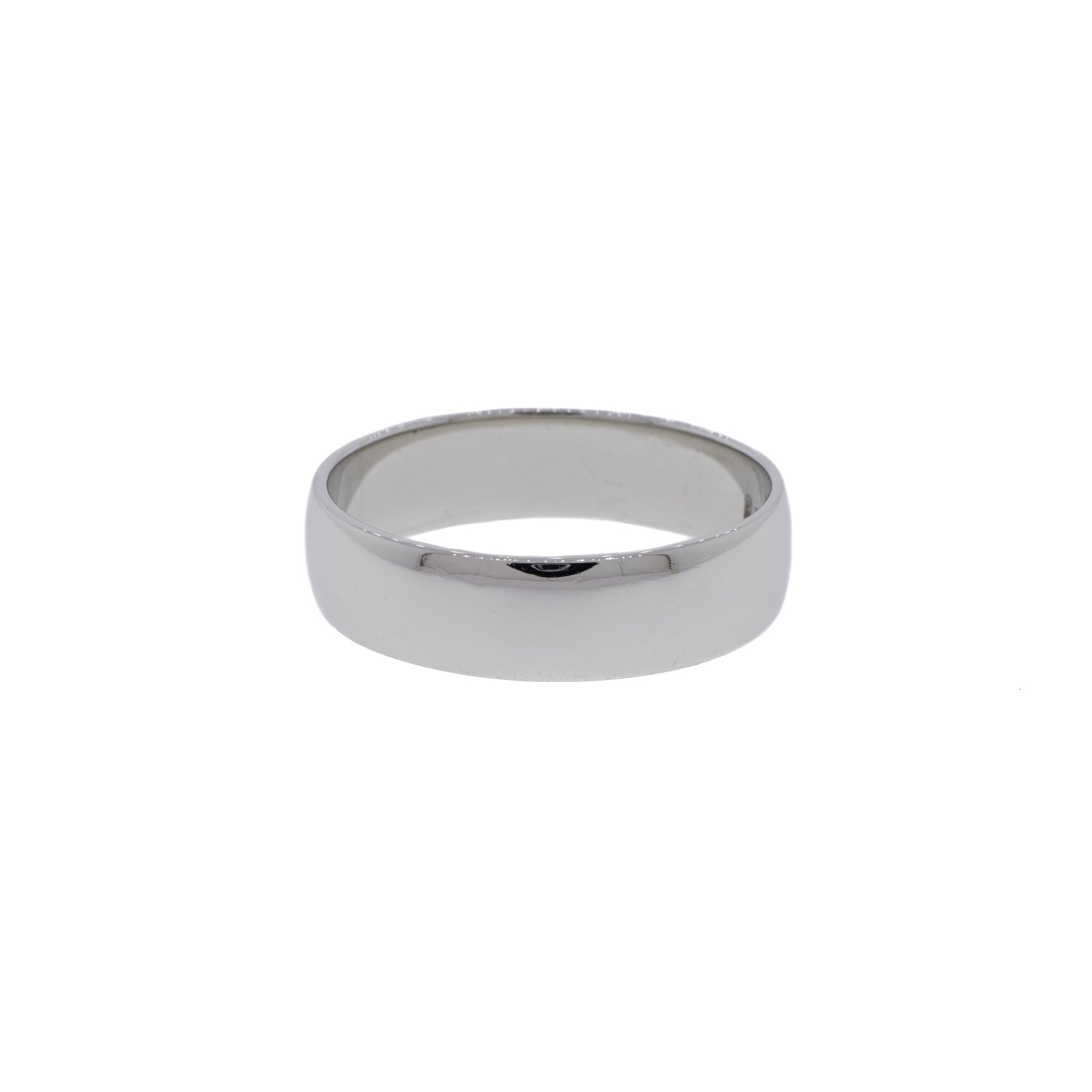Platinum Half Round Band