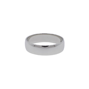 Platinum Half Round Band