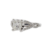 Split-Shank Princess Cut Diamond Ring