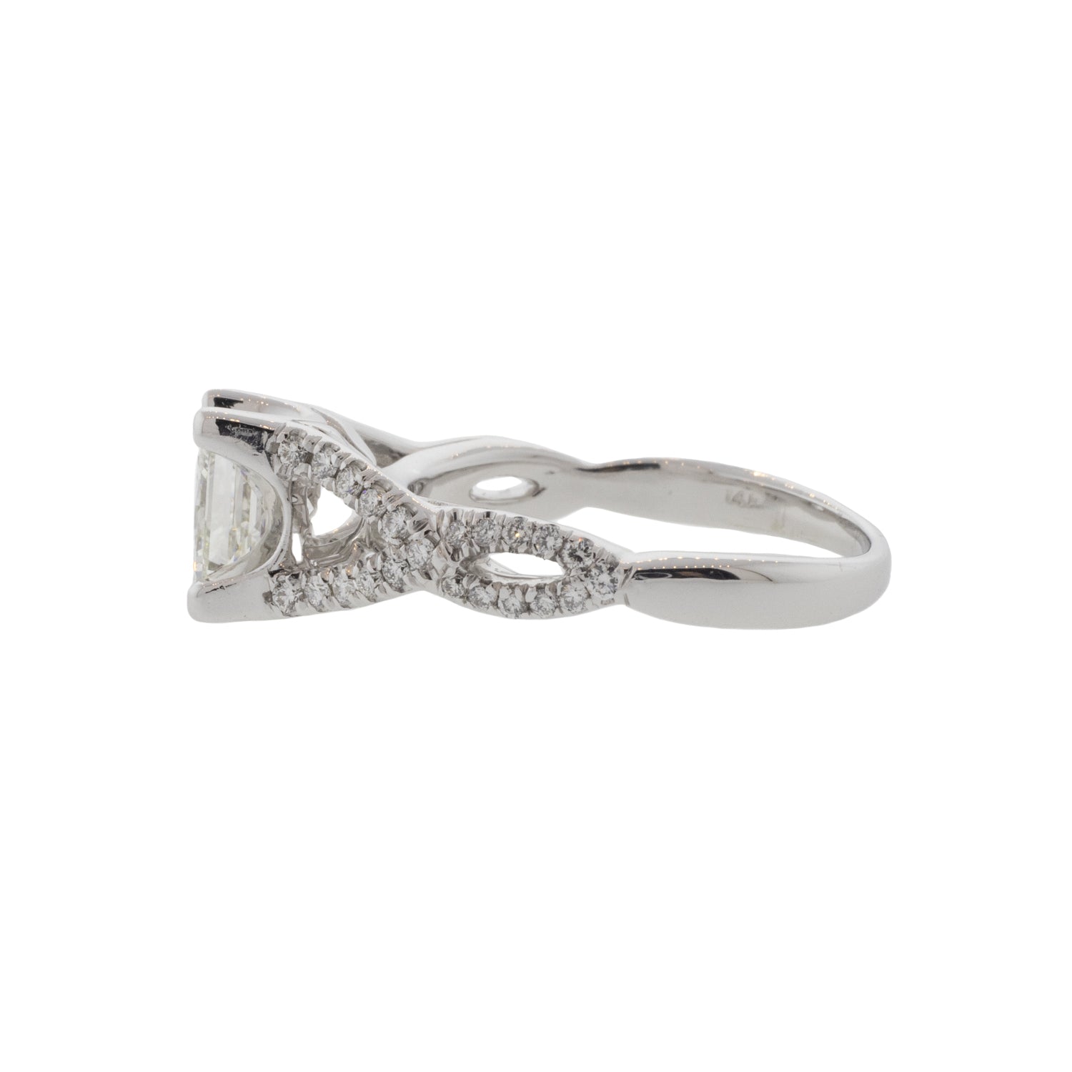 Split-Shank Princess Cut Diamond Ring
