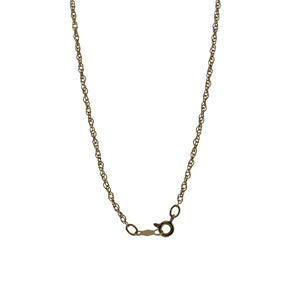 Snowflake Diamond Pendant and Yellow Gold Rope Chain