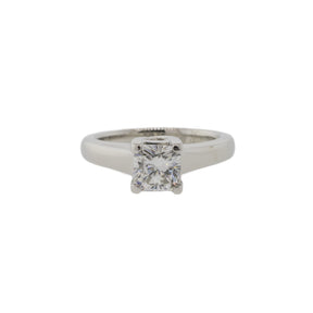 Platinum Radiant Cut Diamond Solitaire Ring