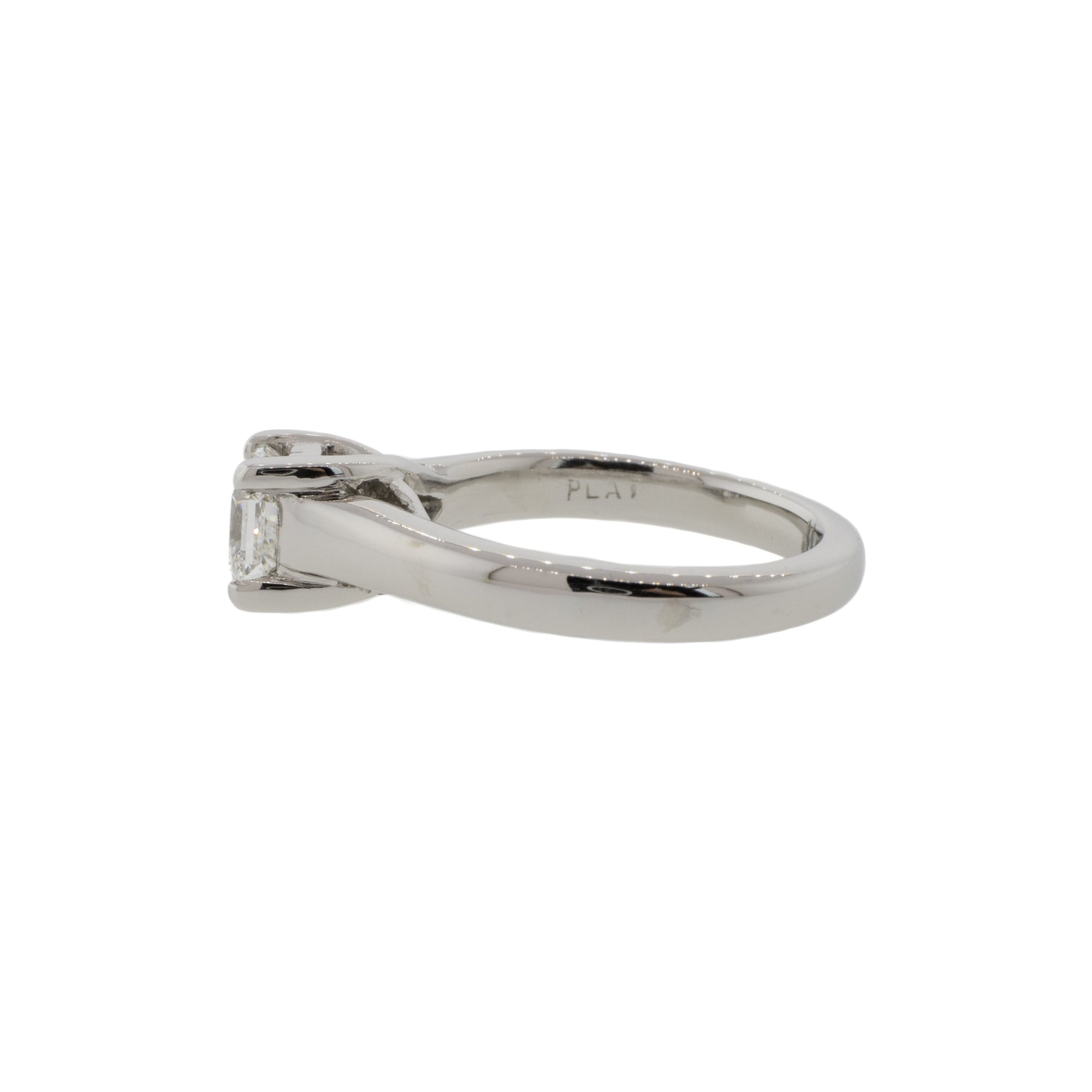 Platinum Radiant Cut Diamond Solitaire Ring