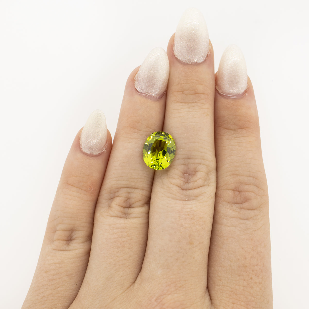 -5.20ct Custom Oval Cut Natural Untreated Peridot