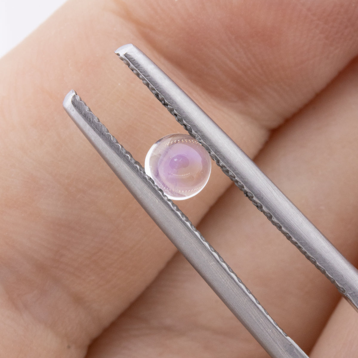 -4mm Round Cabochon Cut Natural Rainbow Moonstone