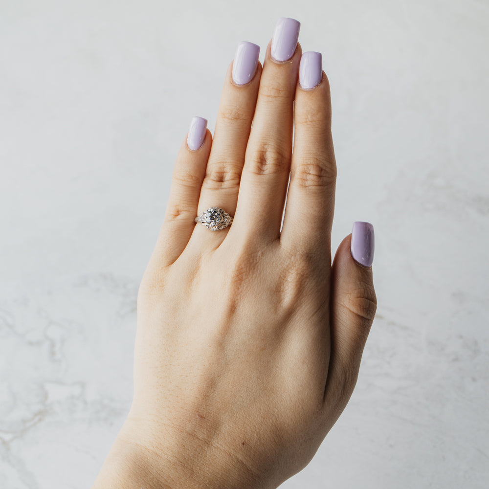 Platinum Art Deco Diamond Engagement Ring