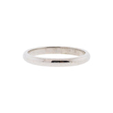 14K White Gold Half-Round Band