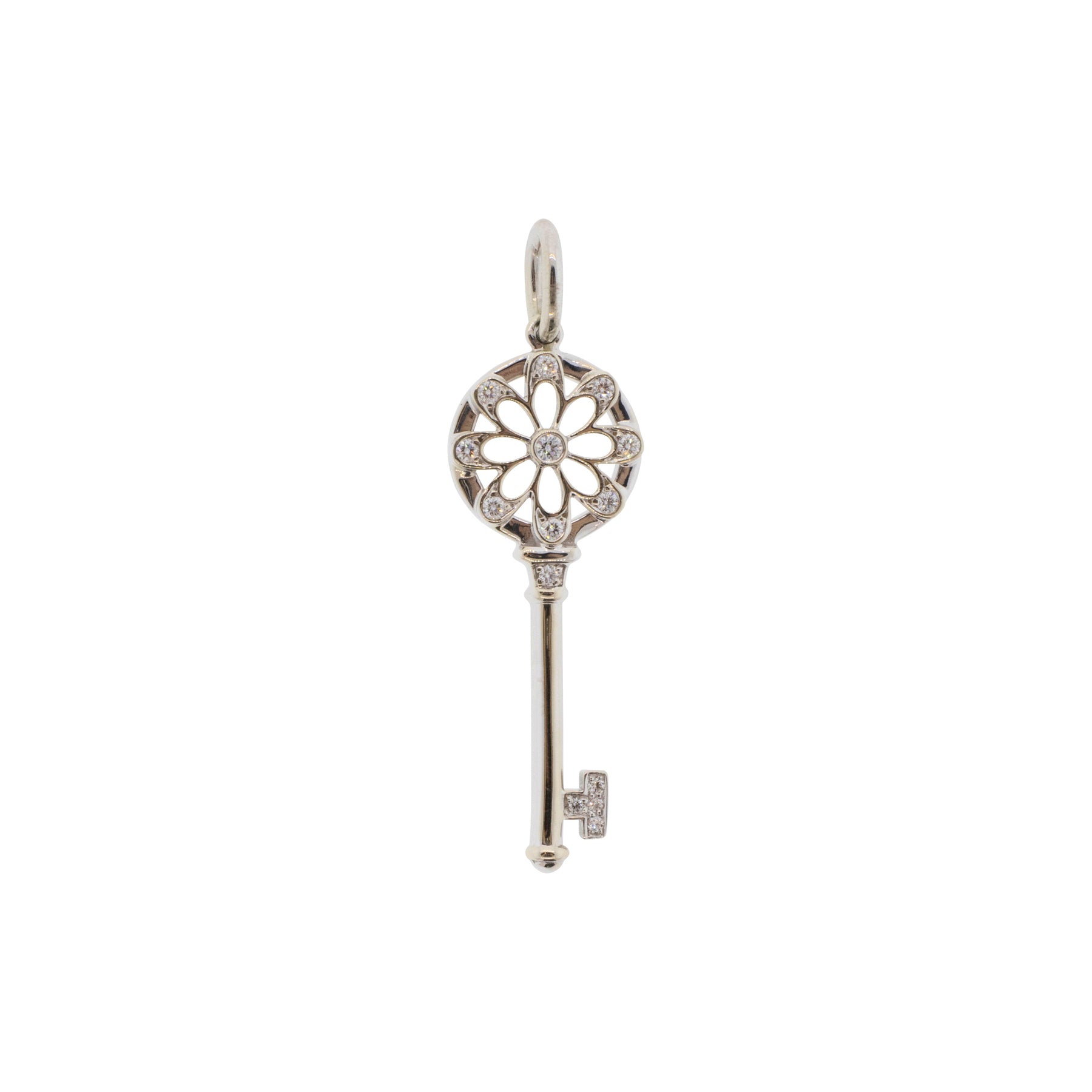 Tiffany & Co. Key 18K White Gold Pendant Charm