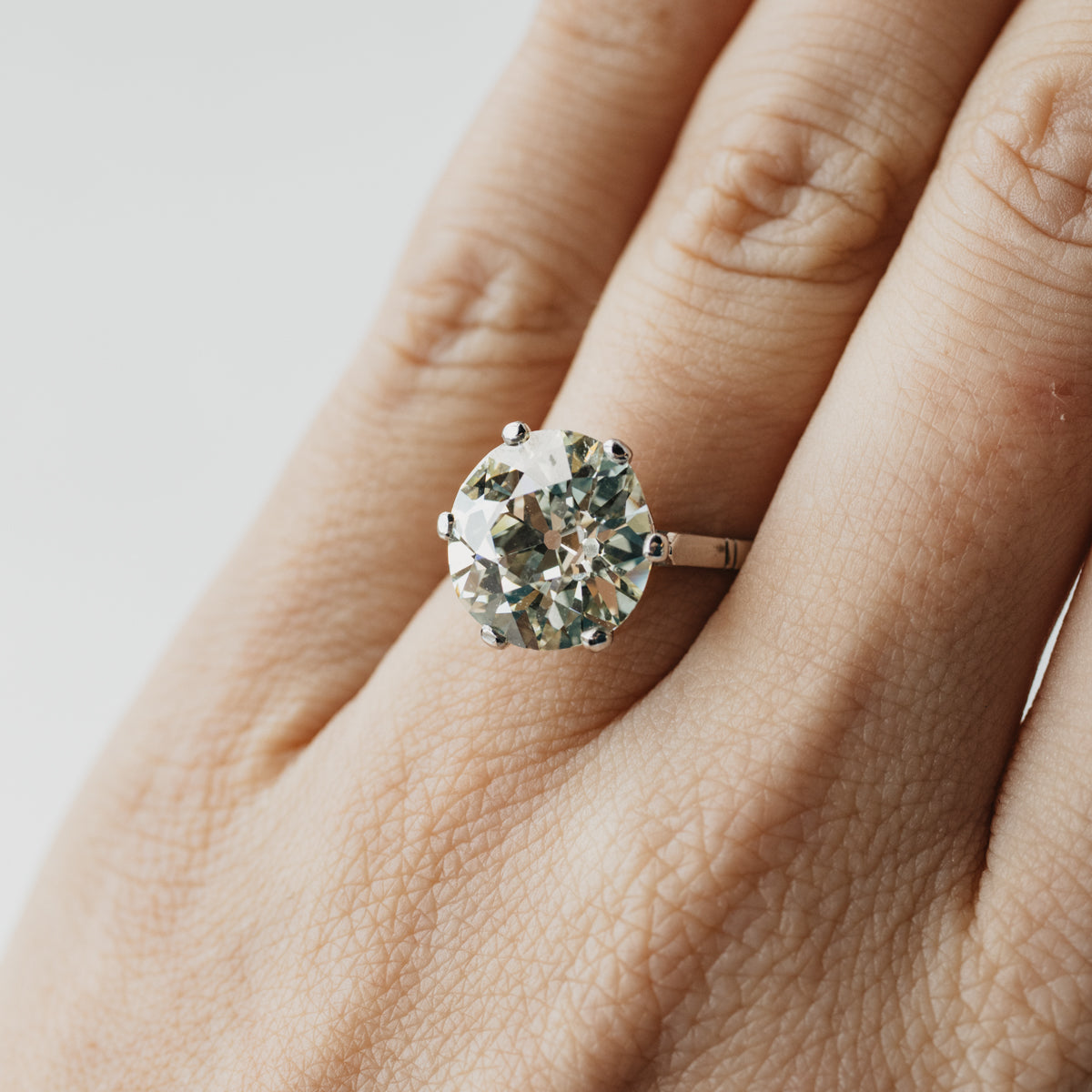 6.43ct Old European Cut GIA Certified Diamond Ring