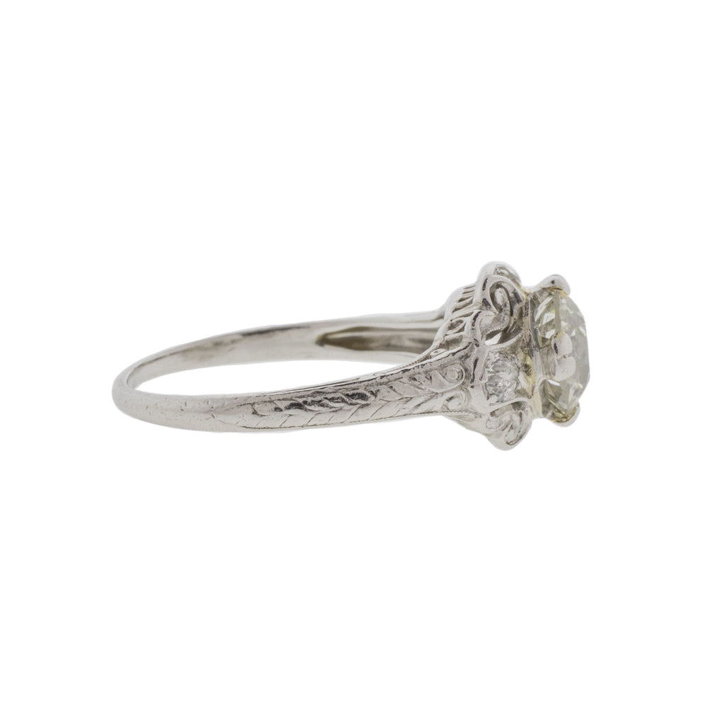 Platinum Art Deco Diamond Engagement Ring