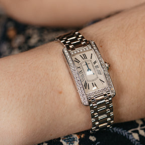 Cartier Diamond Face Tank Américaine Watch