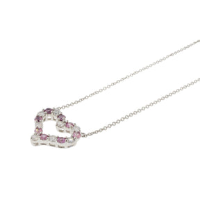 Tiffany & Co. Pink Sapphire and Diamond Heart Necklace