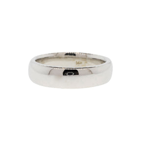 14K White Gold Half-Round Comfort Fit Band