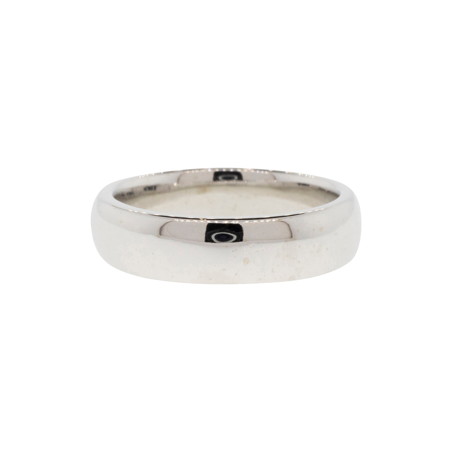 14K White Gold Half-Round Comfort Fit Band