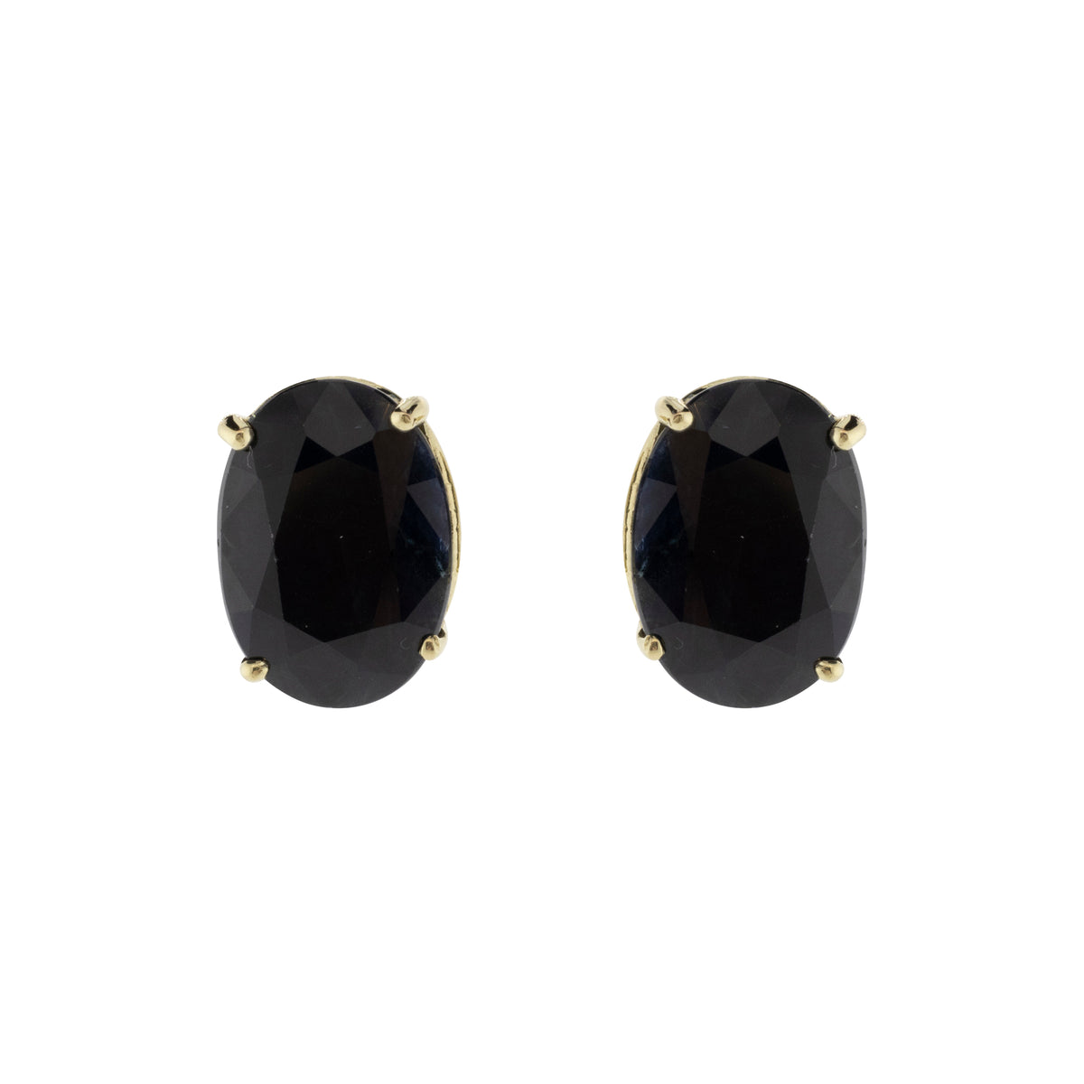 Deep Blue Sapphire Stud Earrings