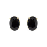 Deep Blue Sapphire Stud Earrings