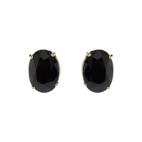 Deep Blue Sapphire Stud Earrings