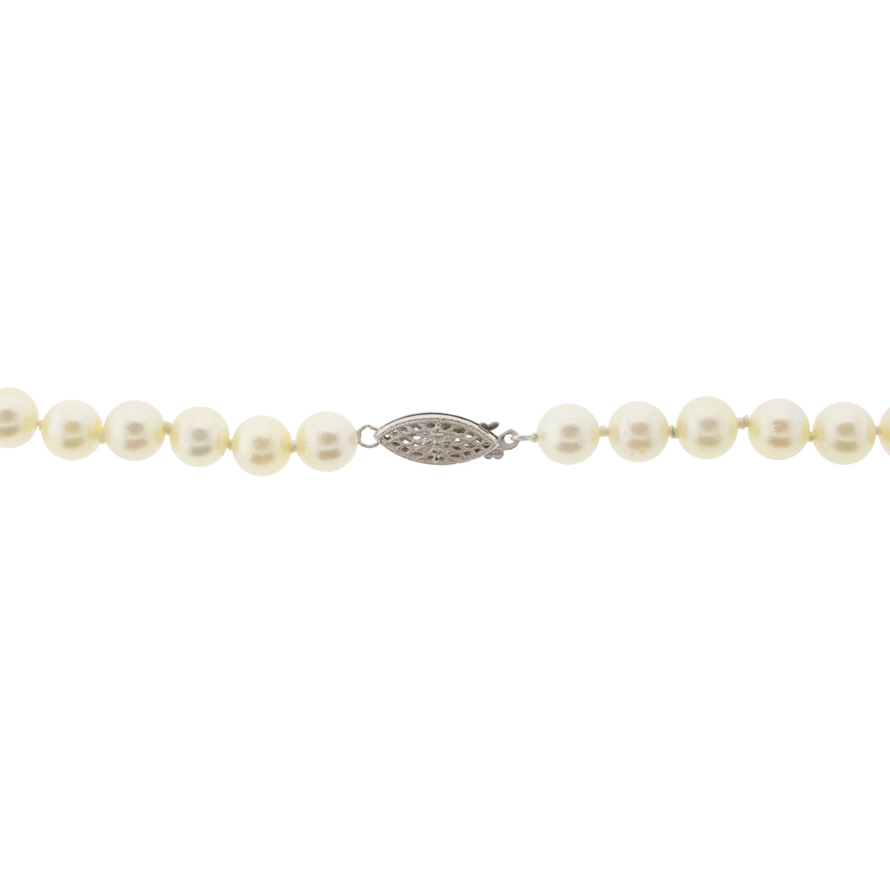 Akoya Pearl Necklace with 14K White Gold Clasp