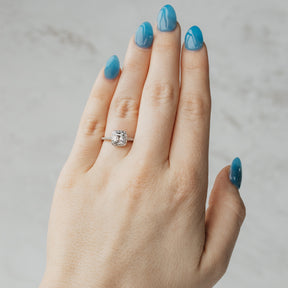 Platinum Tiffany & Co Cushion Cut Halo Engagement Ring