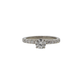 Accented Round Brilliant Cut Diamond Ring