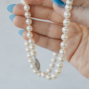 Akoya Pearl Necklace with 14K White Gold Clasp