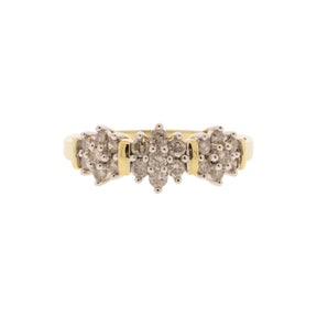 Trio Vintage Floral Cluster Ring
