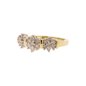 Trio Vintage Floral Cluster Ring