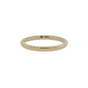 Low Dome Half Round Wedding Band