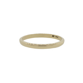Low Dome Half Round Wedding Band