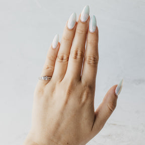 Tension-Set Natural Round Brilliant Cut Diamond Ring