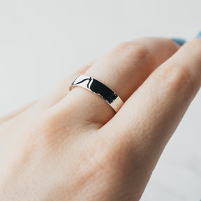 White Gold Comfort-Fit Flat Band